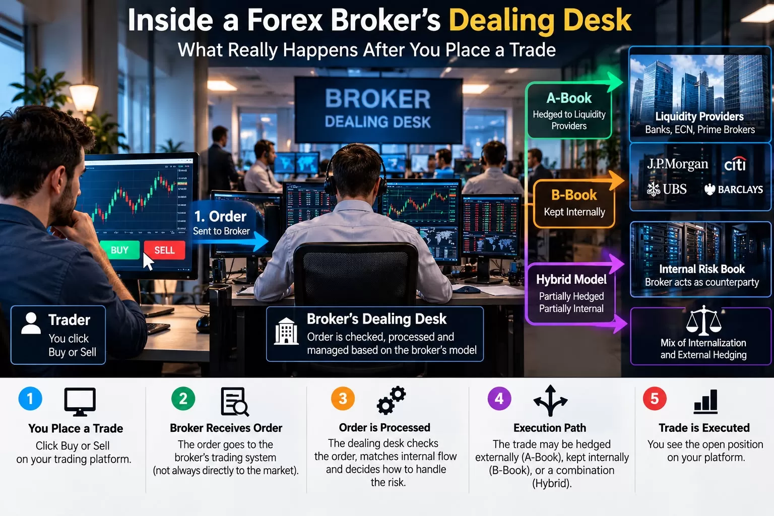 Inside a Forex Broker’s Dealing Desk: What Really Happens After You Place a Trade