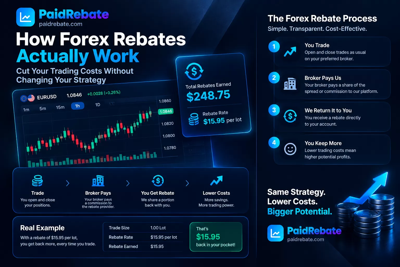 How Forex Rebates Actually Work: Cut Your Trading Costs Without Changing Your Strategy