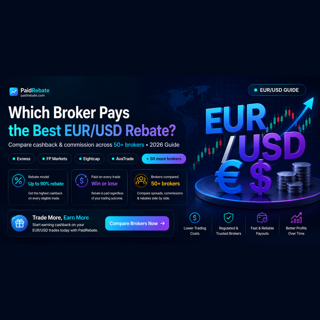 EUR/USD Trading Rebates: Compare Broker Cashback, Spreads & Commission (2026 Guide)